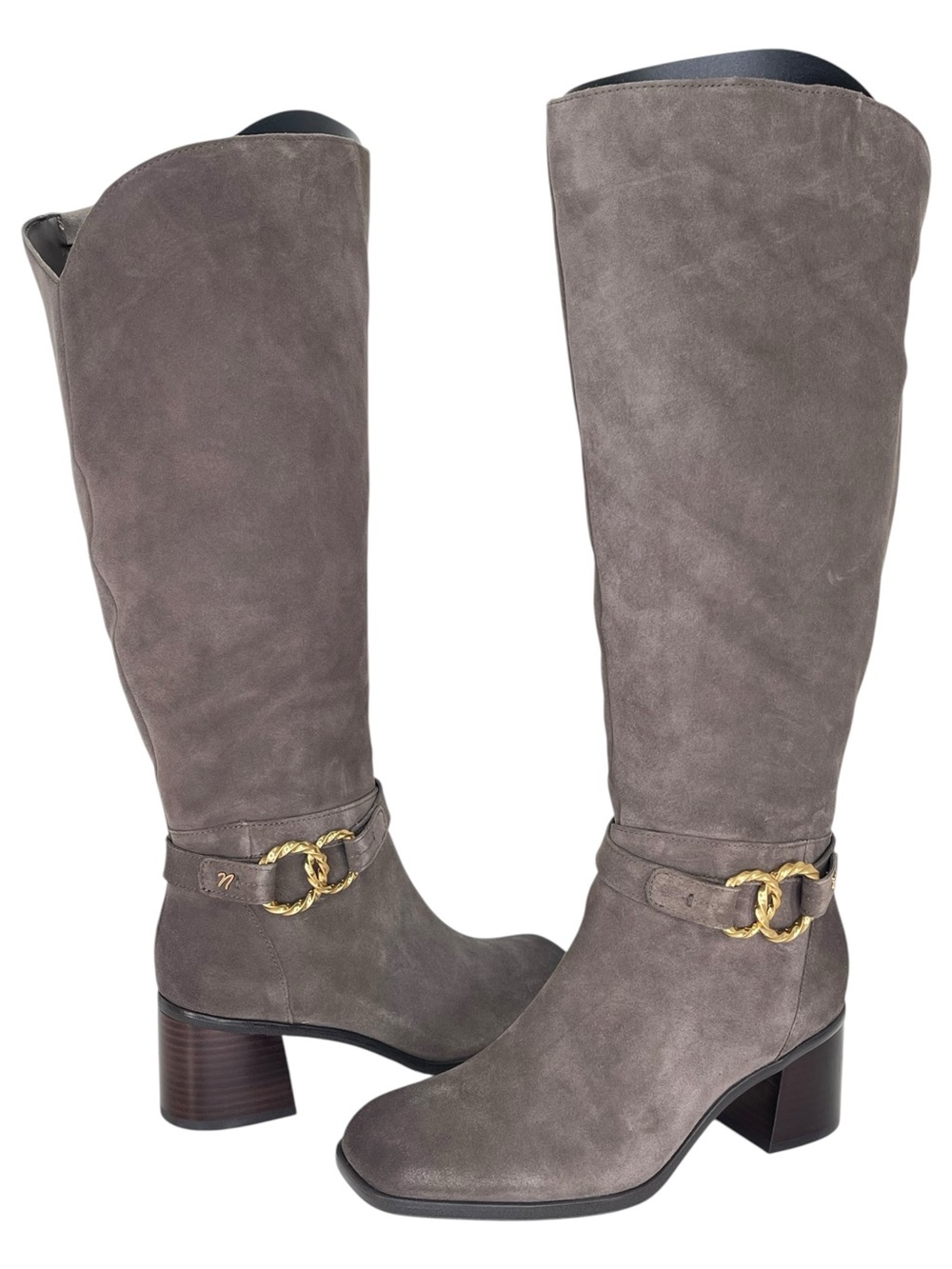 Naturalizer Isabeau Taupe Suede Leather Knee High Womens Boots Size 6.5W